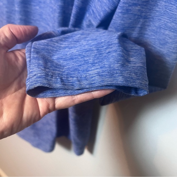 Duluth Trading Co Hooded Henley Men’s L Blue Shirt Performance Running Workout - Picture 5 of 7